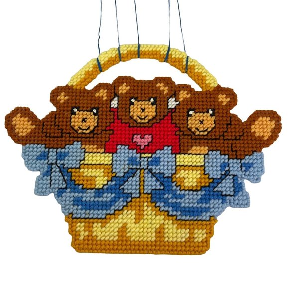 Teddy Bears Baby Room Wall Hanging Follow Your Dreams Balloons Handmade - Picture 2 of 4